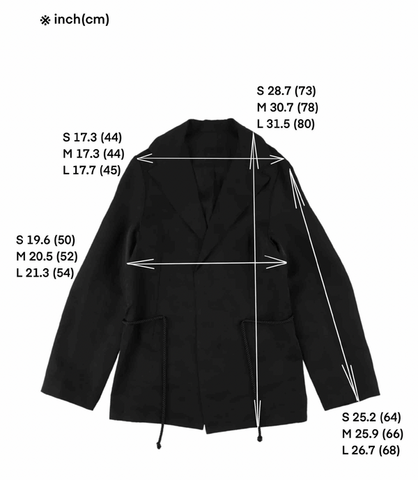 Code Pattern Jacket with Waist String Cipher