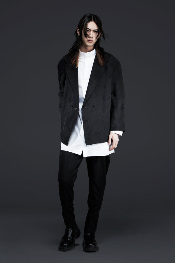 Pleated Collar White Shirt