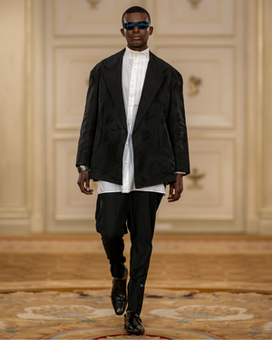 Pleated Collar White Shirt